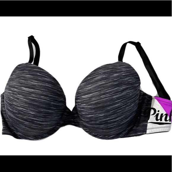 Victoria’s Secret Pink wear everywhere Push Up Padded Pink Logo Bra 32DD - Picture 5 of 5